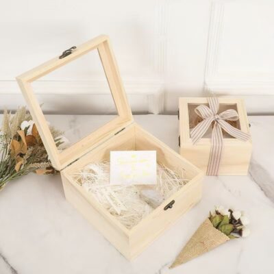 Luxury Flip-Lid Wooden Gift Boxes for Birthday and Graduation Gifts
