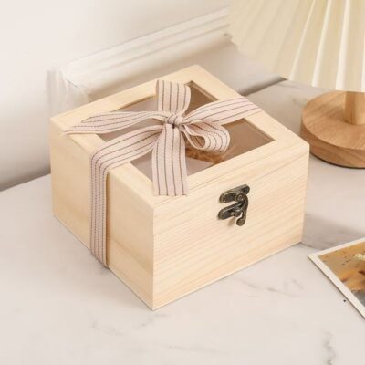 Luxury Flip-Lid Wooden Gift Boxes for Birthday and Graduation Gifts