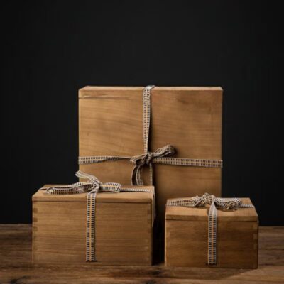 Luxury Wooden Gift Boxes for Tea Set and Vase Packaging