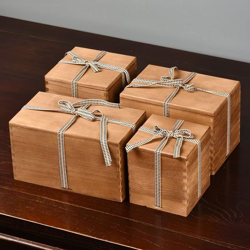 Luxury Wooden Gift Boxes for Tea Set and Vase Packaging