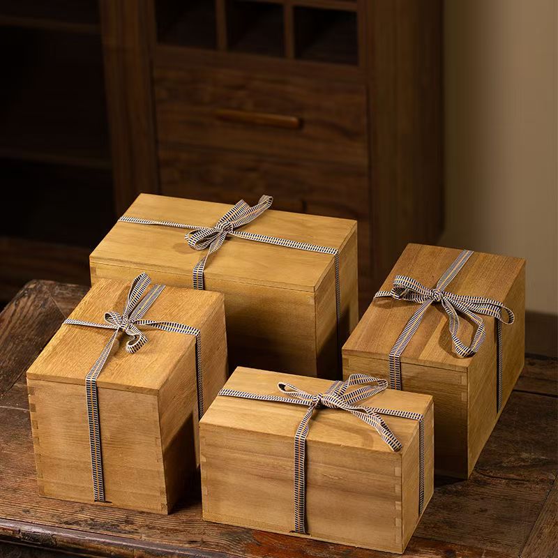 Luxury Wooden Gift Boxes for Tea Set and Vase Packaging