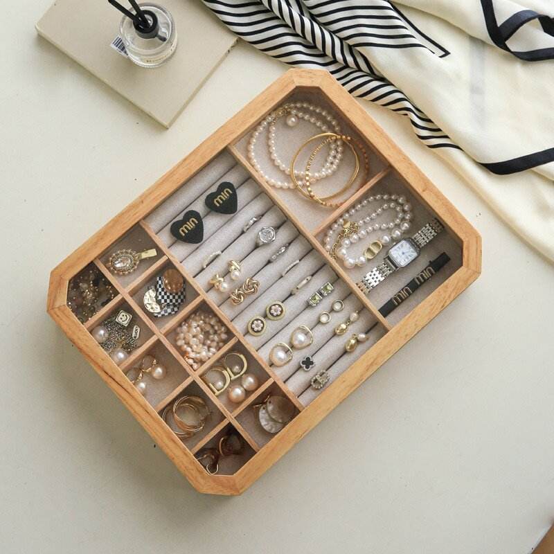Luxury Wooden Jewelry Boxes for Wedding and Birthday Gifts