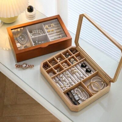 Luxury Wooden Jewelry Boxes for Wedding and Birthday Gifts