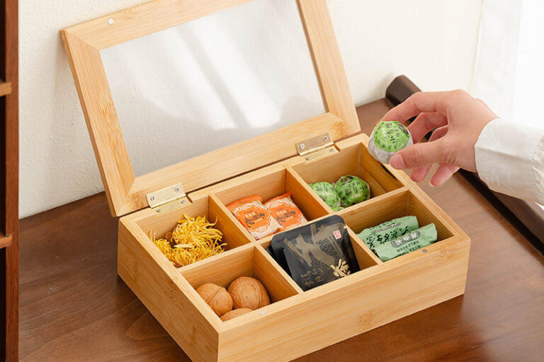 Elegant Wooden Tea Boxes for Tea Gift Presentation (3) Wooden Tea Boxes for Tea Gift Storage and Packaging