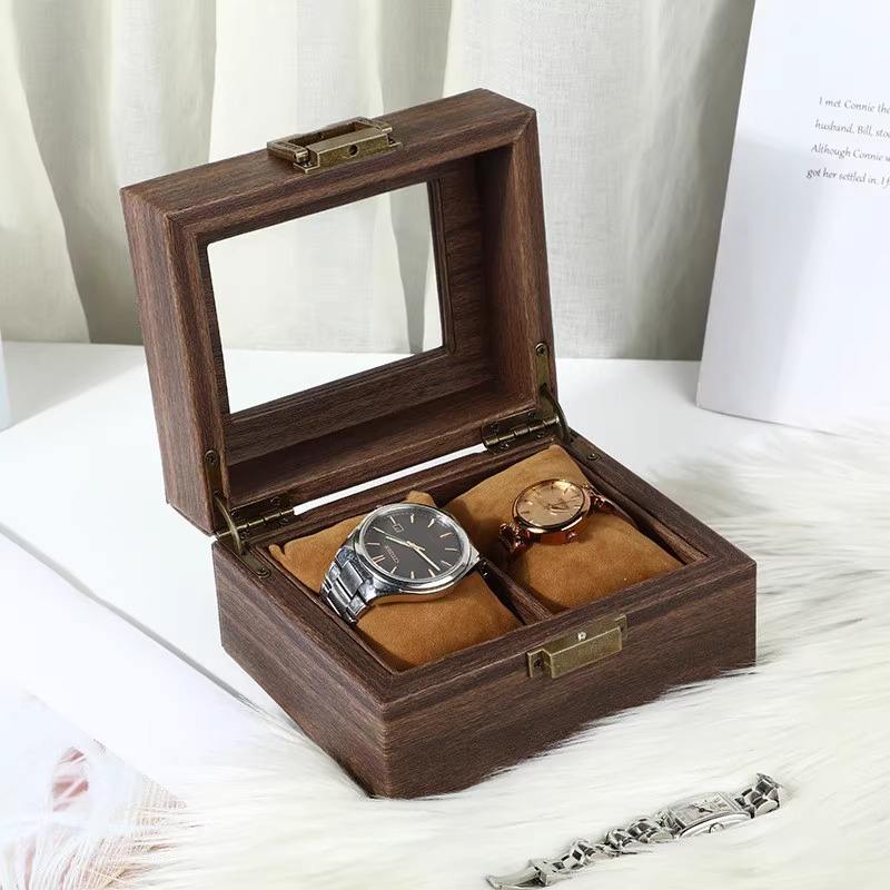 Luxury Durable Wooden Watch Boxes with Transparent Lid