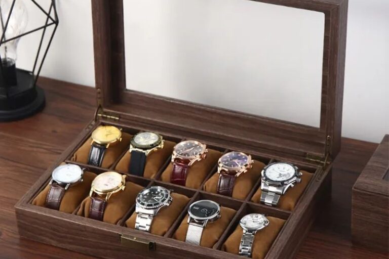 Luxury Durable Wooden Watch Boxes with Transparent Lid