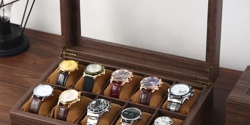 Luxury Durable Wooden Watch Boxes with Transparent Lid