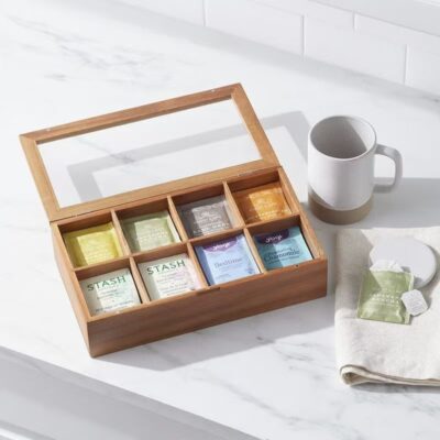 Home Wooden Tea Boxes for Tea Bag Storage