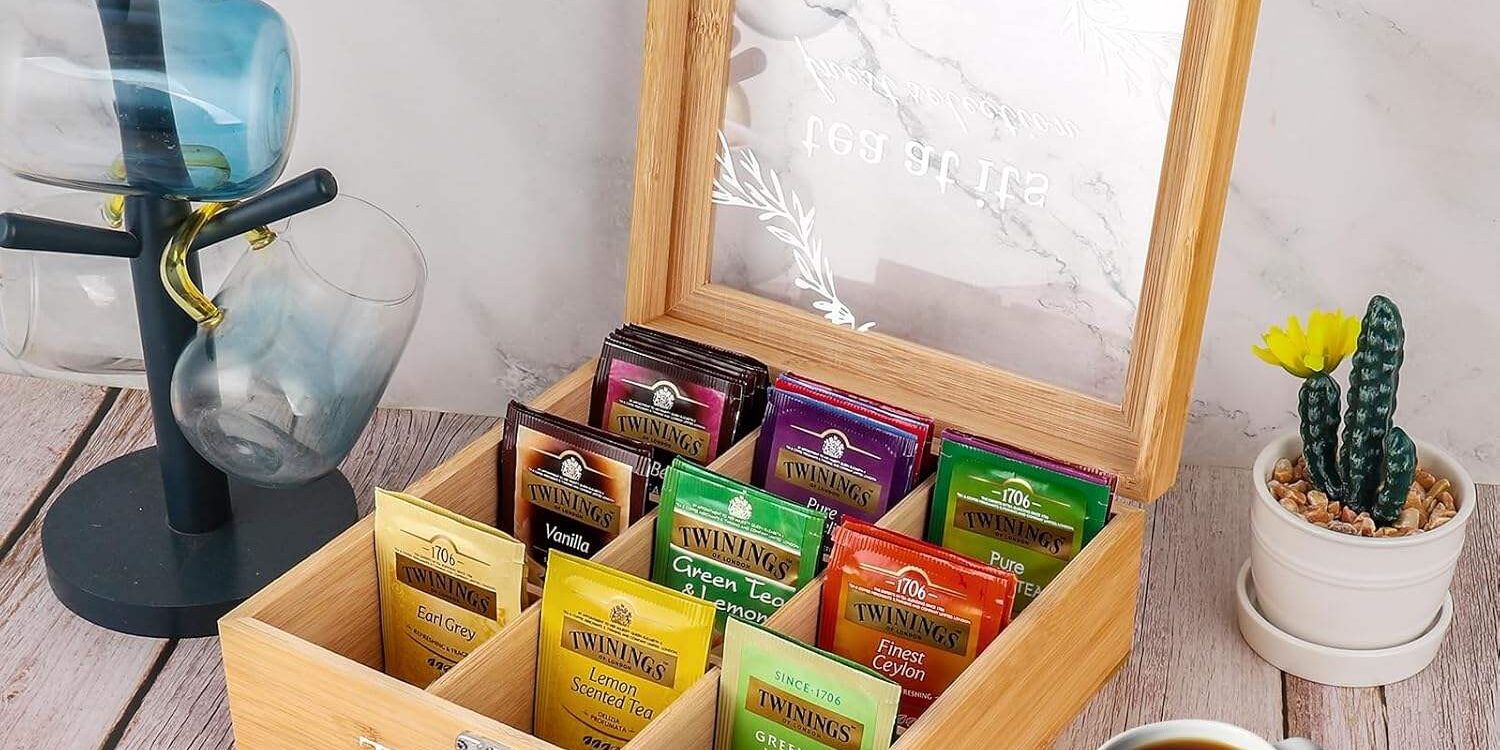 Home Wooden Tea Boxes for Tea Bag Storage