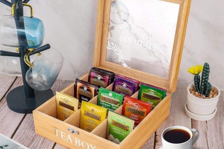 Household Wooden Tea Boxes for Daily Use and Display (1) Home Wooden Tea Boxes for Tea Bag Storage