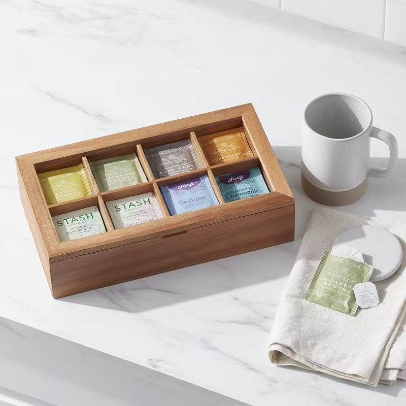 Home Wooden Tea Boxes for Tea Bag Storage