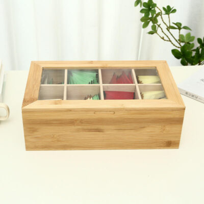 Home Wooden Tea Boxes for Tea Bag Storage