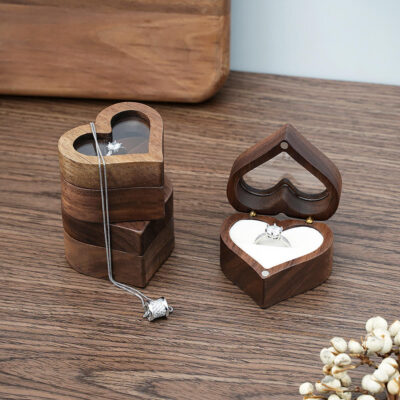High-End Wooden Jewelry Boxes for Ring Display