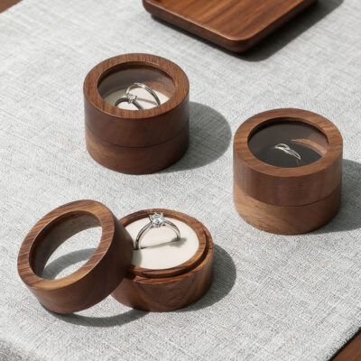 High-End Wooden Jewelry Boxes for Ring Display