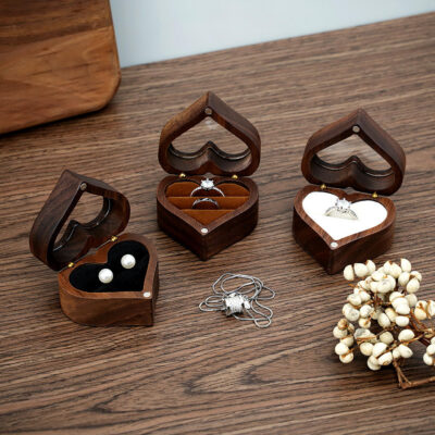 High-End Wooden Jewelry Boxes for Ring Display