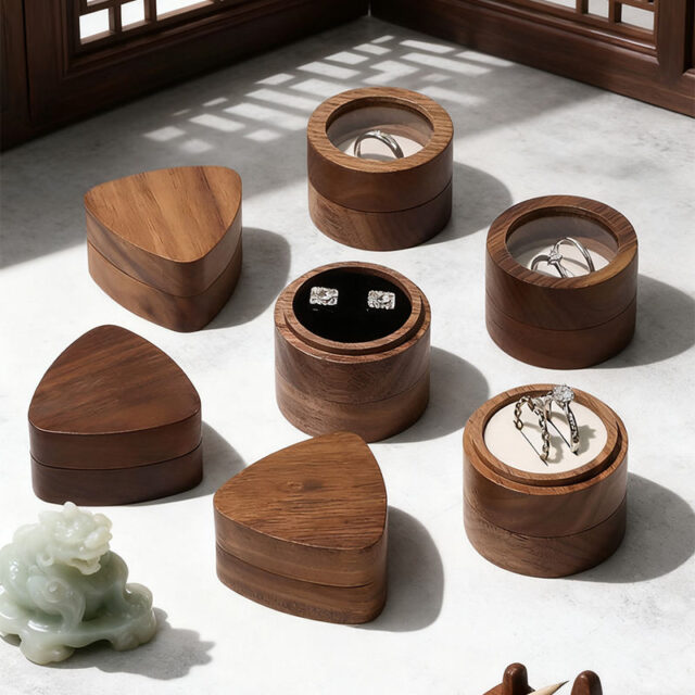 High-End Wooden Jewelry Boxes for Ring Display