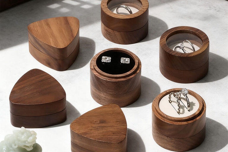 High-End Wooden Jewelry Boxes for Ring Display