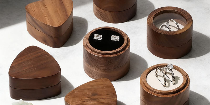 High-End Wooden Jewelry Boxes for Ring Display