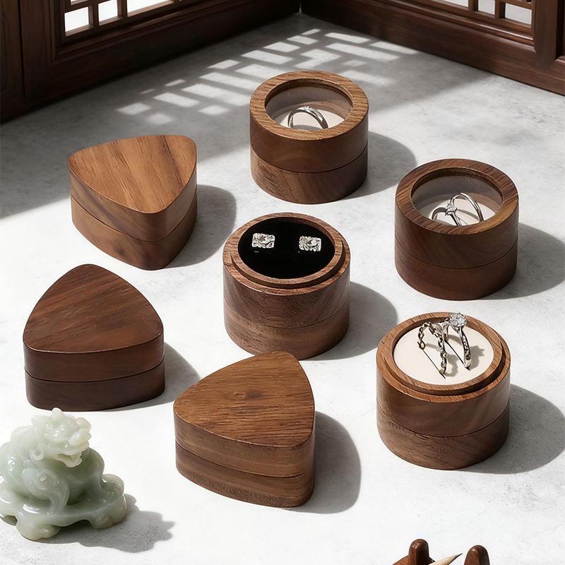 High-End Wooden Jewelry Boxes for Ring Display