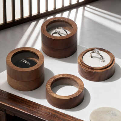 High-End Wooden Jewelry Boxes for Ring Display