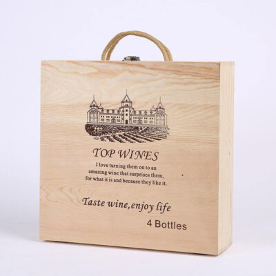 Creative Nordic Style Wooden Wine Boxes for Gift Packaging