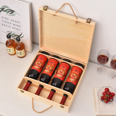 Creative Nordic Style Wooden Wine Boxes for Gift Packaging