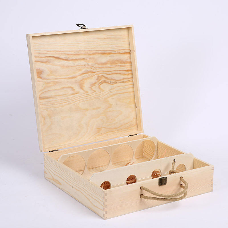 Creative Nordic Style Wooden Wine Boxes for Gift Packaging