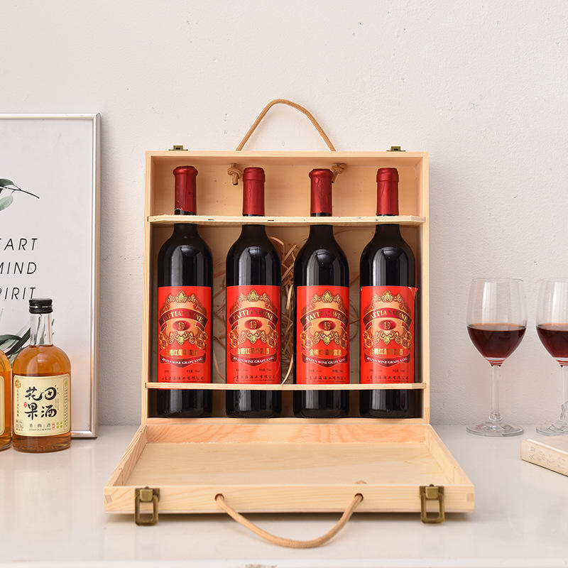 Creative Nordic Style Wooden Wine Boxes for Gift Packaging