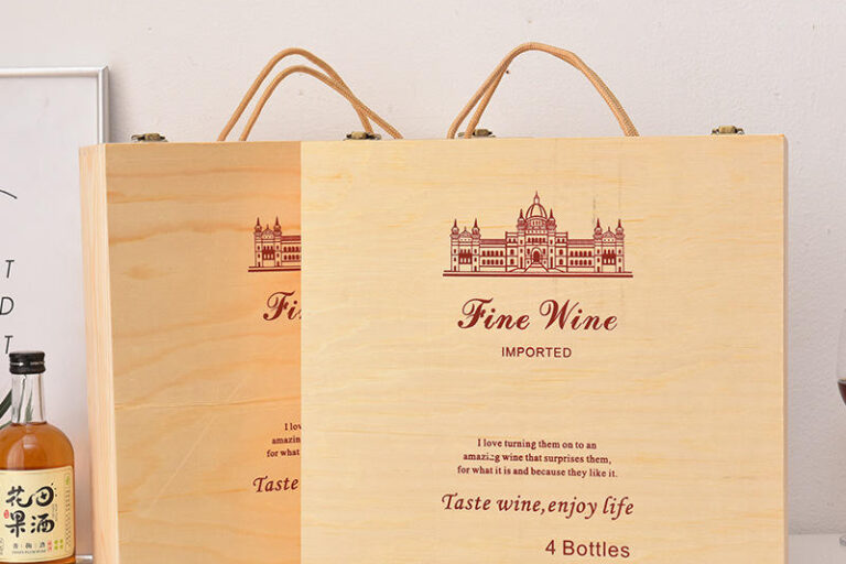 Modern Nordic Wooden Wine Boxes for Wine Gifts (5) Creative Nordic Style Wooden Wine Boxes for Gift Packaging