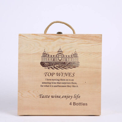 Creative Nordic Style Wooden Wine Boxes for Gift Packaging