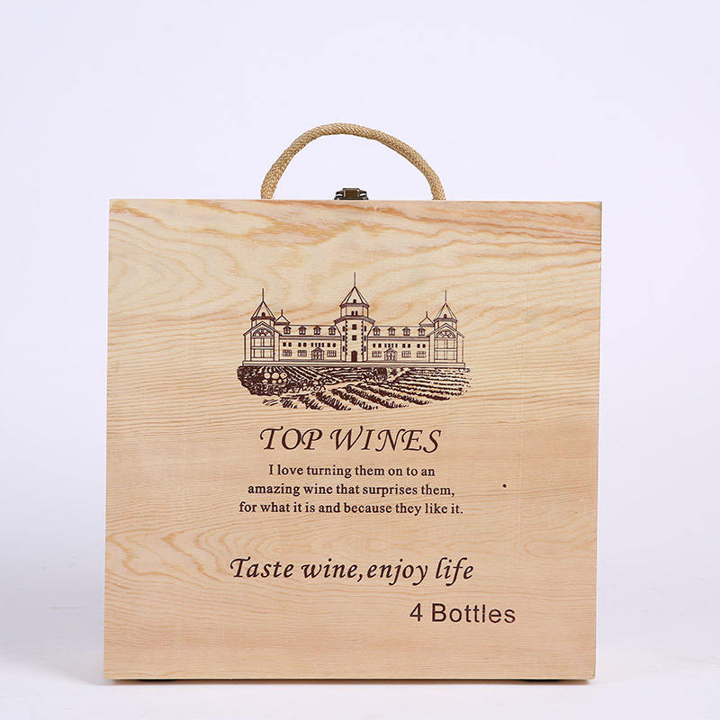 Creative Nordic Style Wooden Wine Boxes for Gift Packaging