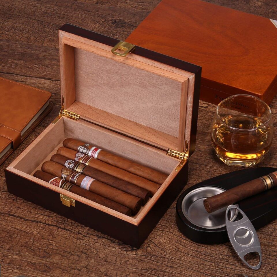 Professional Portable Wooden Cigar Boxes for Travel Use