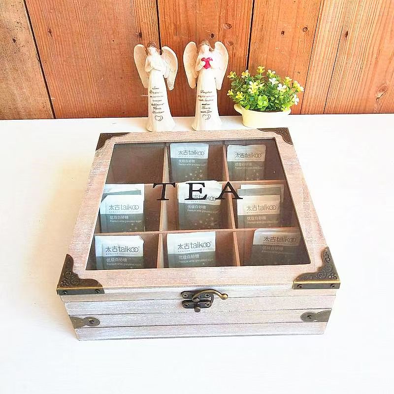 Vintage Creative Wooden Tea Boxes for Home Storage
