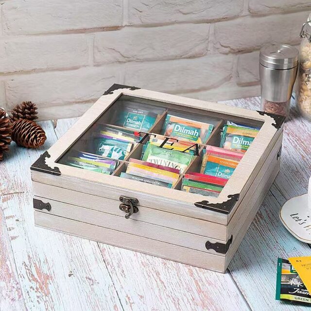 Vintage Creative Wooden Tea Boxes for Home Storage