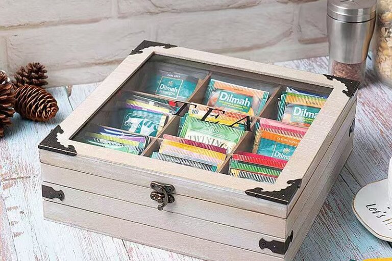 Retro Creative Wooden Tea Boxes for Home and Gift Use (8) Vintage Creative Wooden Tea Boxes for Home Storage