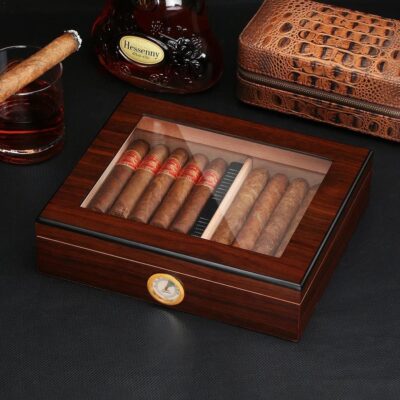 Portable Outdoor Travel Wooden Cigar Boxes with Custom Design